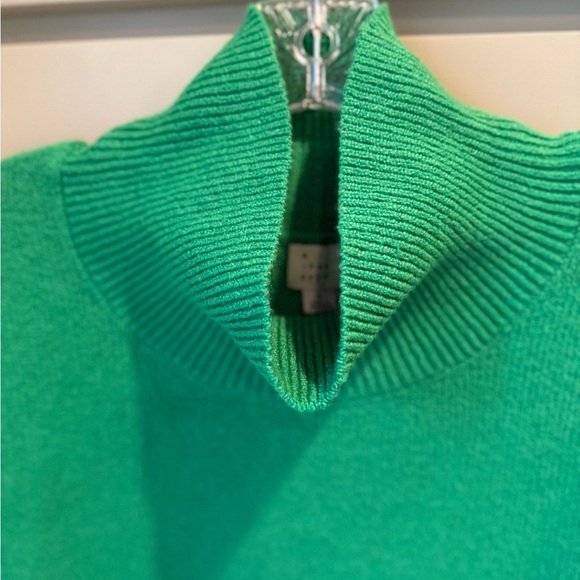 NWT a new day Vibrant Green Cowl Neck Dropped Shoulder Sweater SZ L - Picture 2 of 13